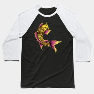 Golden Koi Fish Baseball T-Shirt
